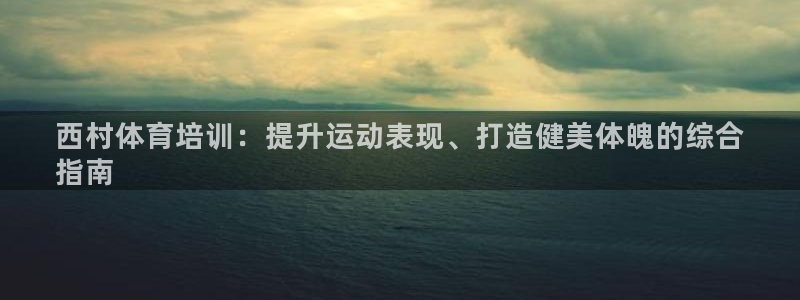 焦点娱乐官方网站首页入口下载：西村体育培训：提升运动